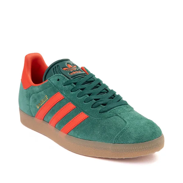 Adidas Gazelle Athletic sneakers, dark green/red