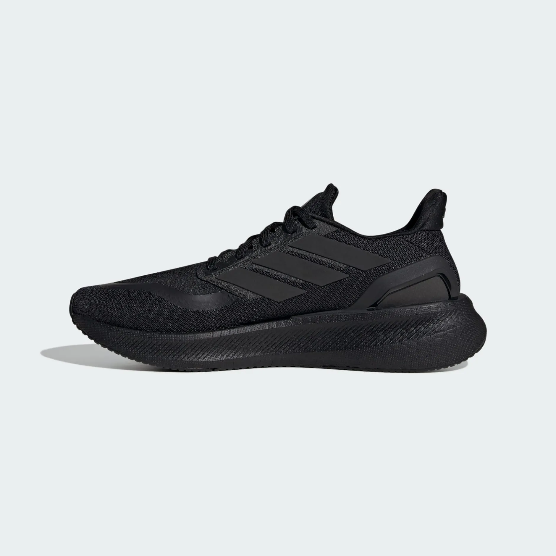 ADIDAS MEN'S PUREBOOST 5 TRIPLE BLACK RUNNING SHOES