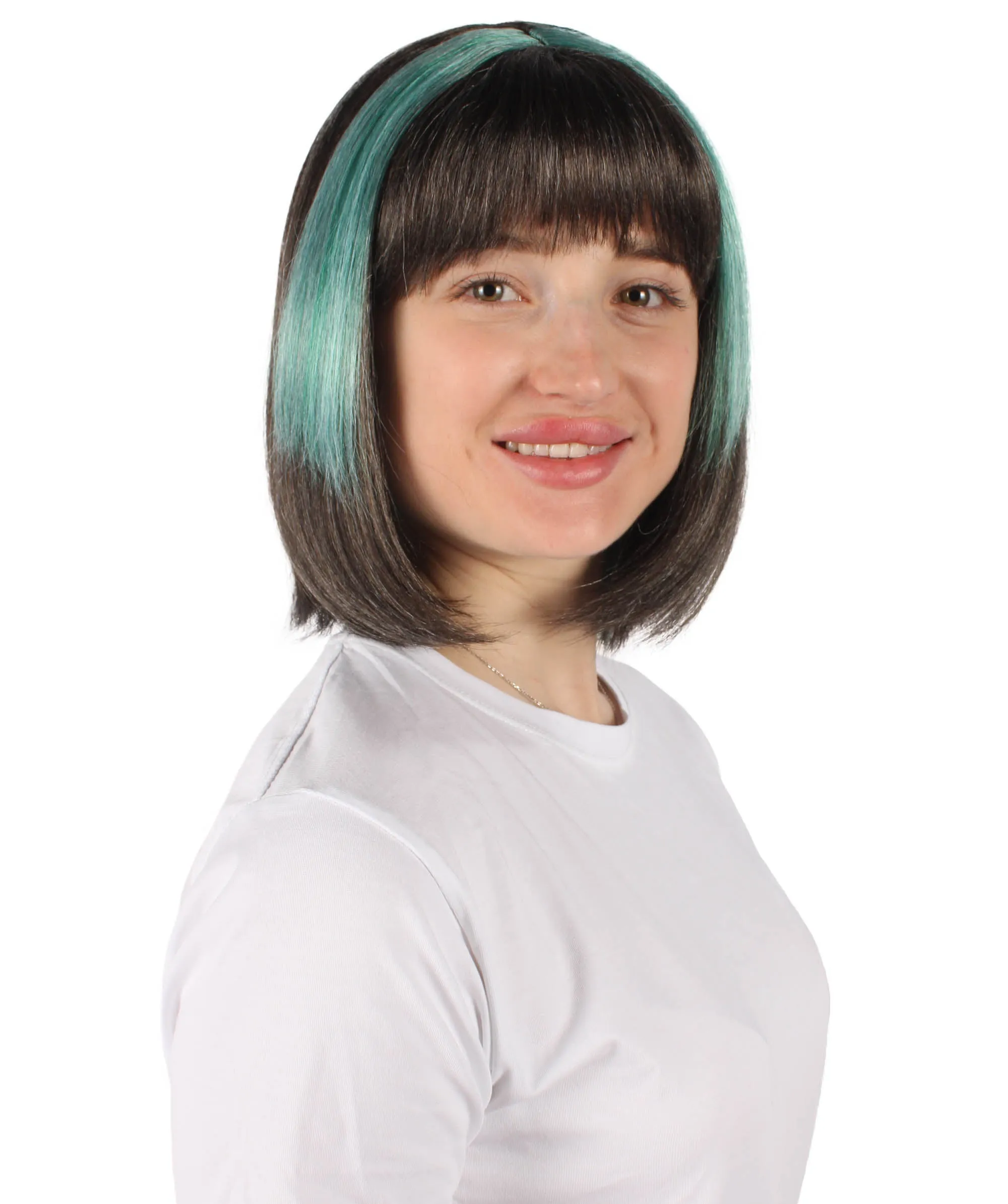 Adult Women's Anime Grey Mixed Blue Short Cosplay Wig | Perfect for Cosplay | Flame-retardant Synthetic Fiber