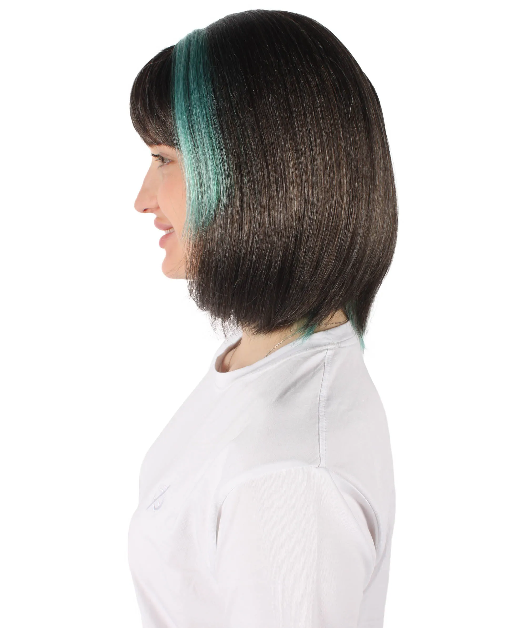 Adult Women's Anime Grey Mixed Blue Short Cosplay Wig | Perfect for Cosplay | Flame-retardant Synthetic Fiber