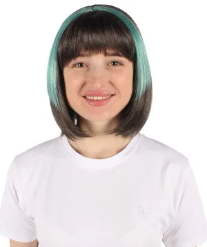 Adult Women's Anime Grey Mixed Blue Short Cosplay Wig | Perfect for Cosplay | Flame-retardant Synthetic Fiber