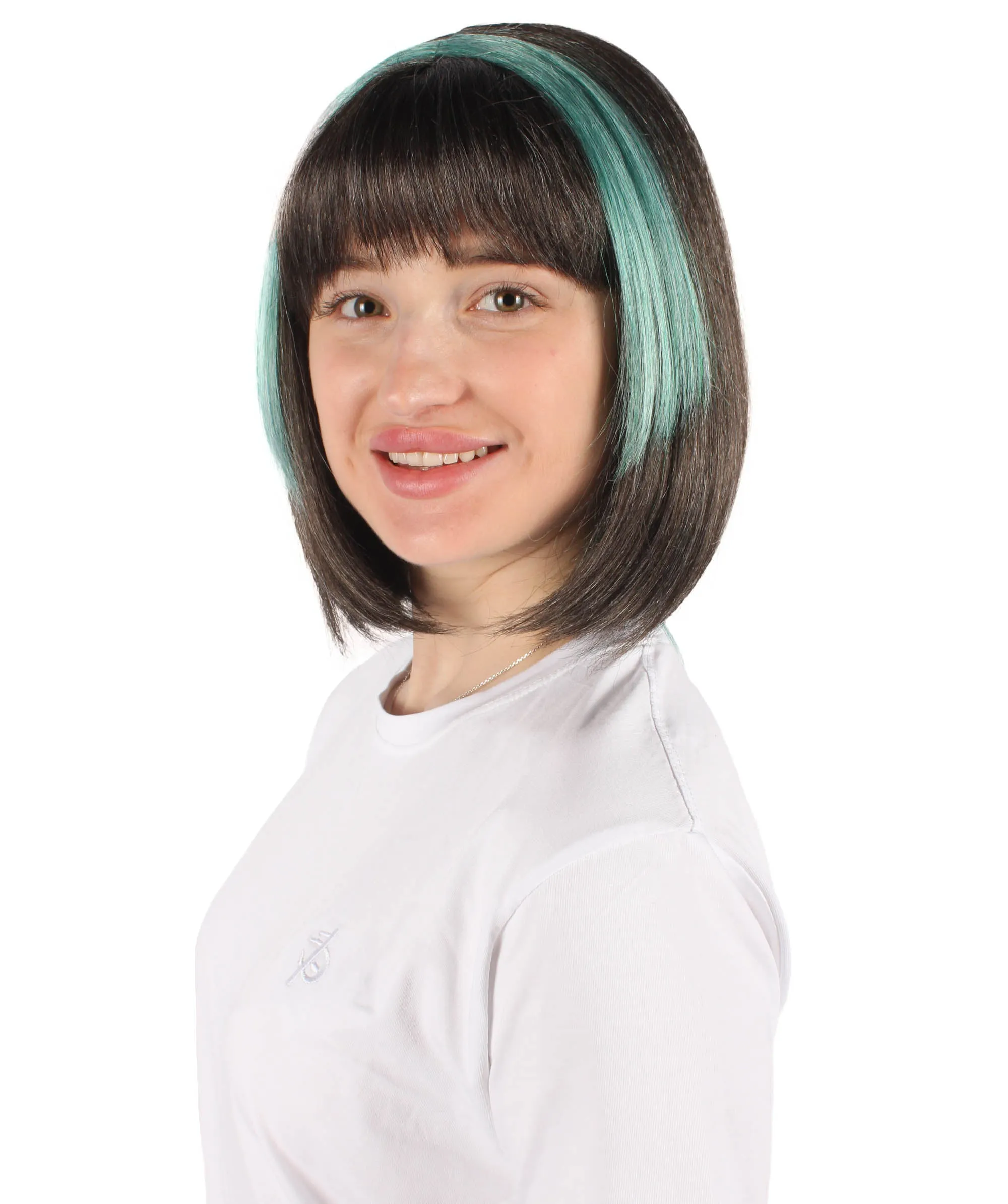 Adult Women's Anime Grey Mixed Blue Short Cosplay Wig | Perfect for Cosplay | Flame-retardant Synthetic Fiber