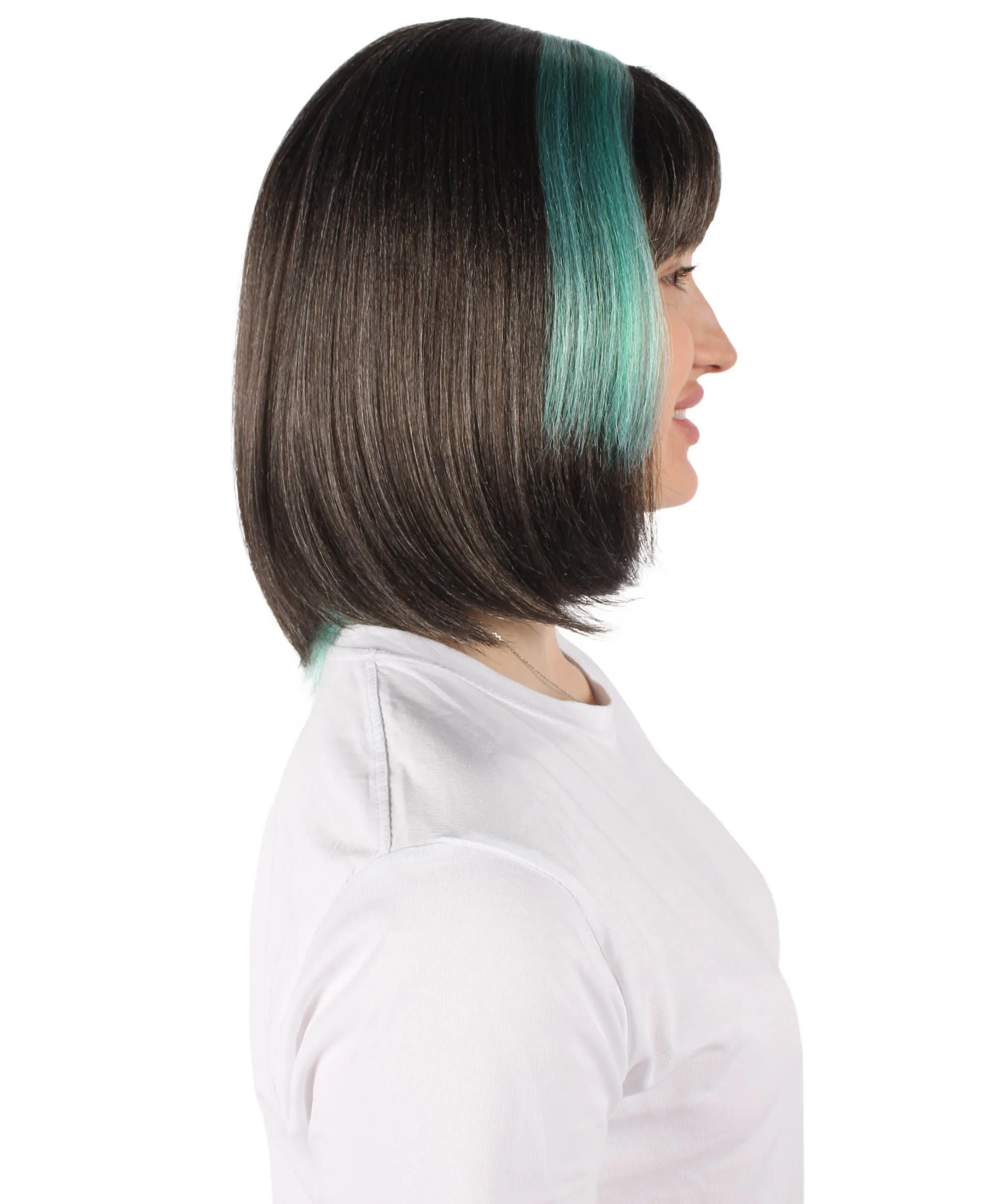 Adult Women's Anime Grey Mixed Blue Short Cosplay Wig | Perfect for Cosplay | Flame-retardant Synthetic Fiber
