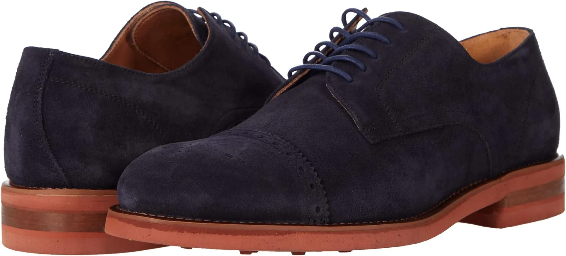 Ashford Cap Toe Johnston & Murphy Collection Oxfords, navy blue