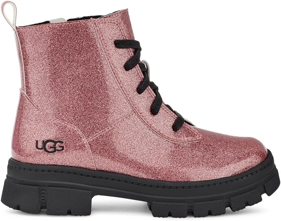 Ashton Lace-Up Glitter UGG Lace-up Boots in Glitter Pink