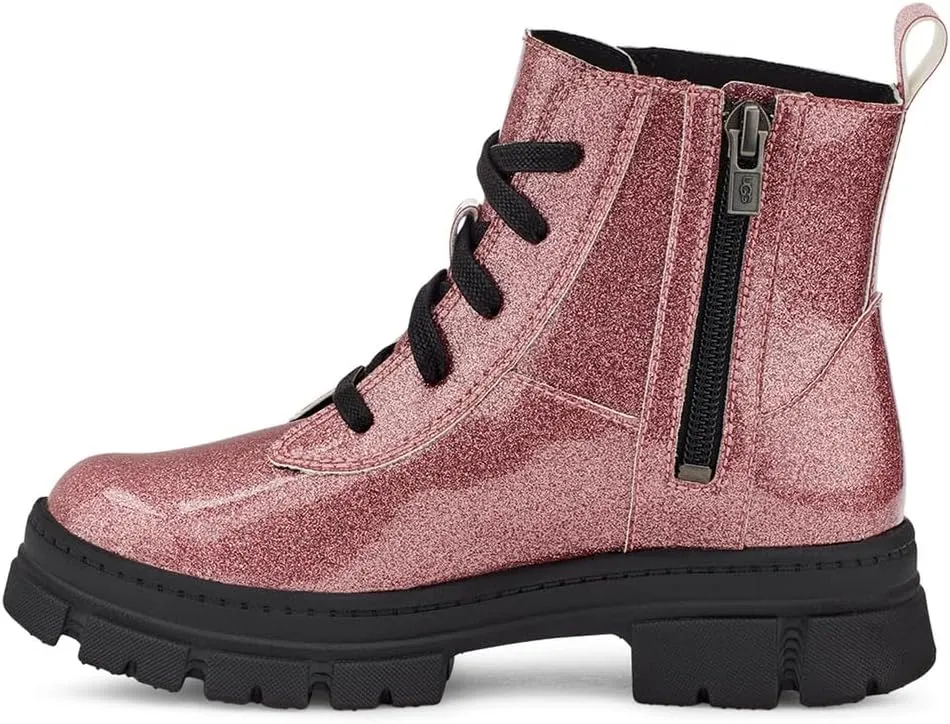 Ashton Lace-Up Glitter UGG Lace-up Boots in Glitter Pink