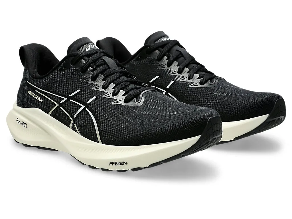 ASICS MEN'S GT 2000 13  BLACK/WHITE RUNING SHOES