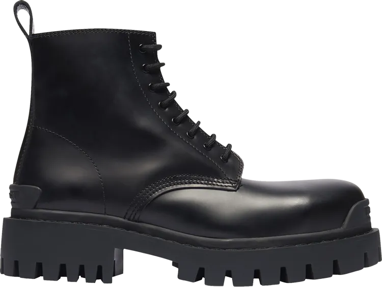 Balenciaga Strike Lace-Up Boot Black, black