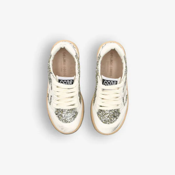 Ballstar Woven Glitter Low Top Sneaker for 6-9 Years Golden Goose yellow