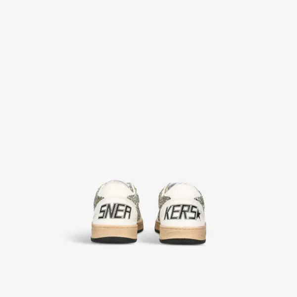 Ballstar Woven Glitter Low Top Sneaker for 6-9 Years Golden Goose yellow