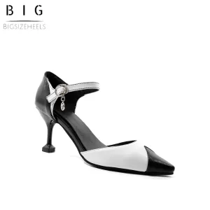 Bigsizeheels Stiletto Heel Nuede Zipper Hollow Sandals - White
