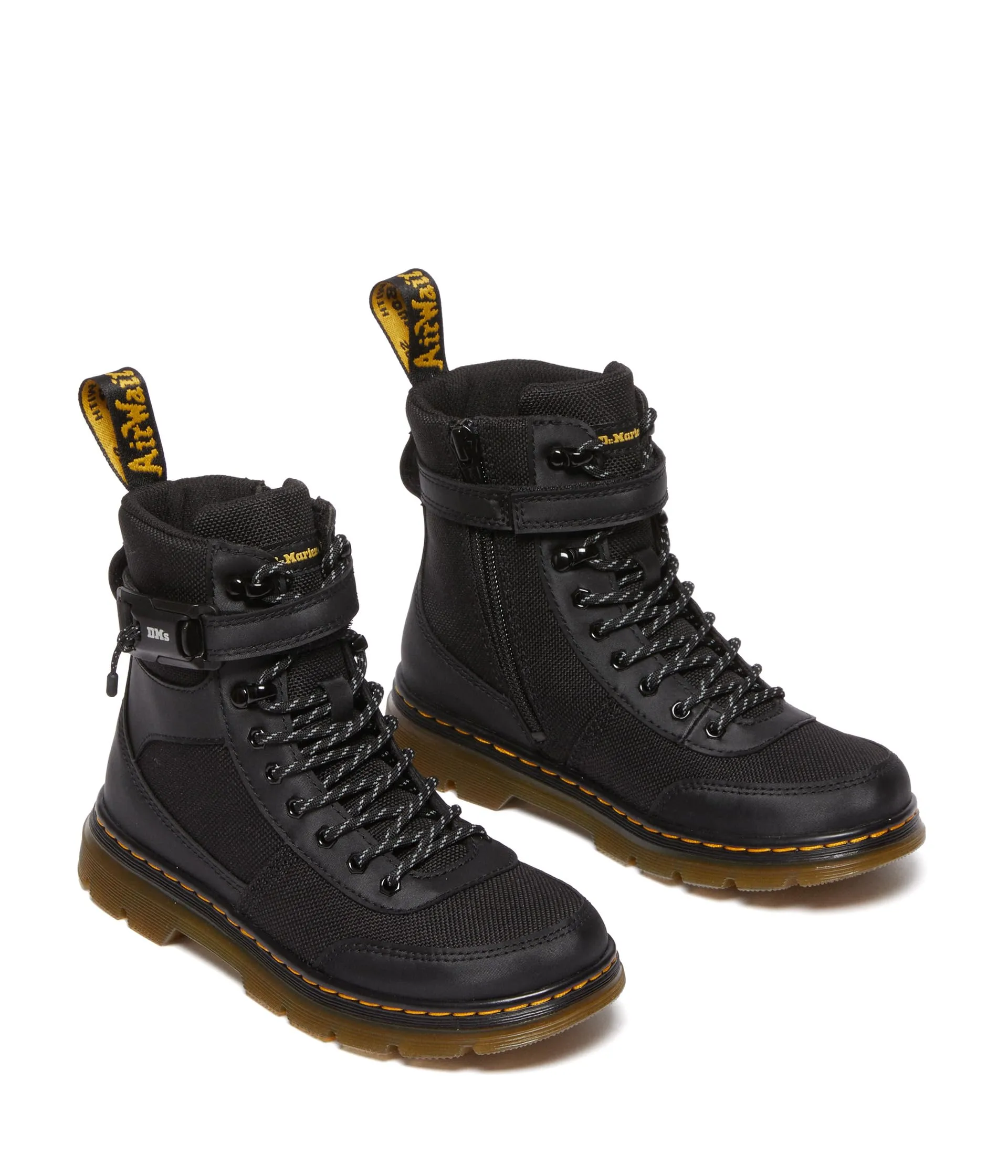 Boots Dr. Martens Kid's Collection Combs Tech (Little Kid/Big Kid), black