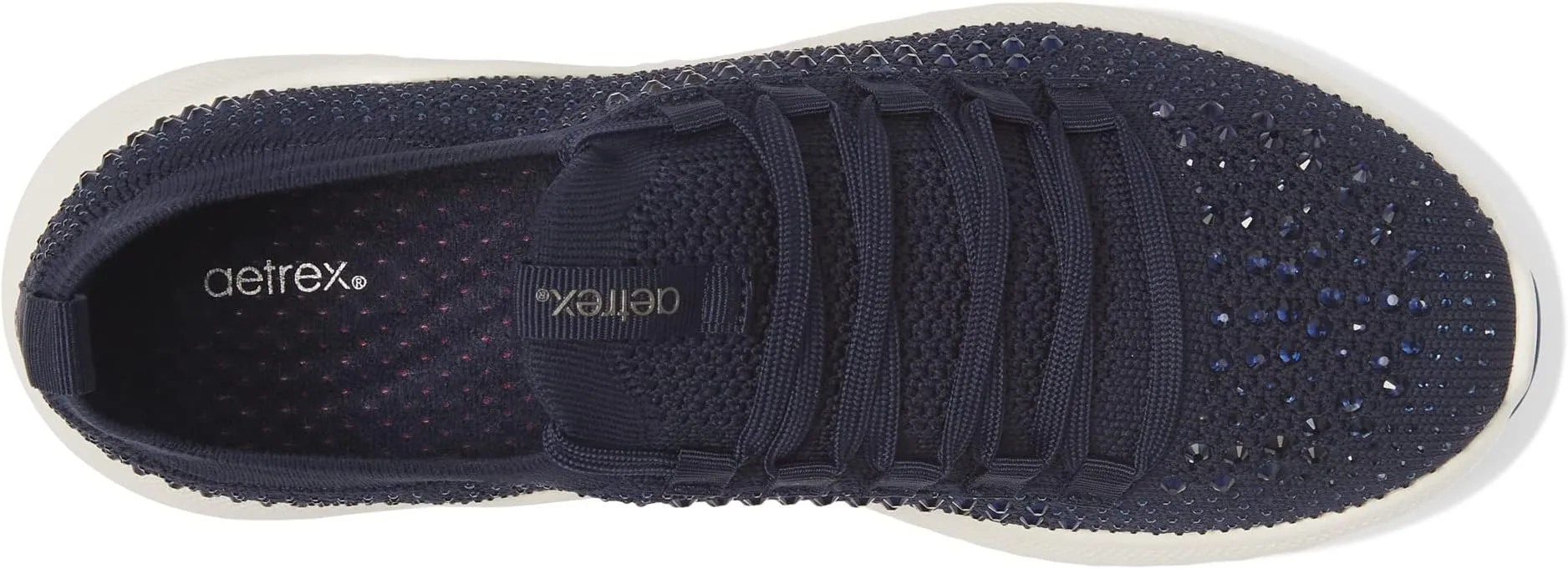Carly Sparkle Aetrex sneakers, navy blue