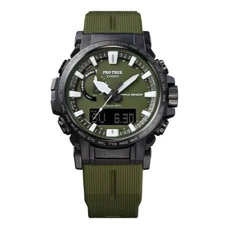 Casio Pro Trek Classic Outdoor Analog-Digital Watch 'Olive Green Black', green