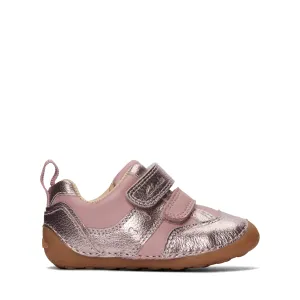 Clarks Tiny Sky T Girls Dusty Pink Pre-Walker Shoe