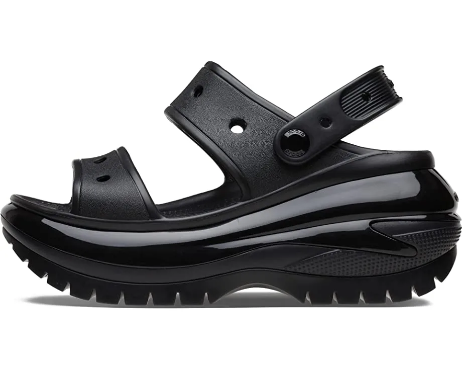Classic Mega Crush Sandal Crocs heels, black
