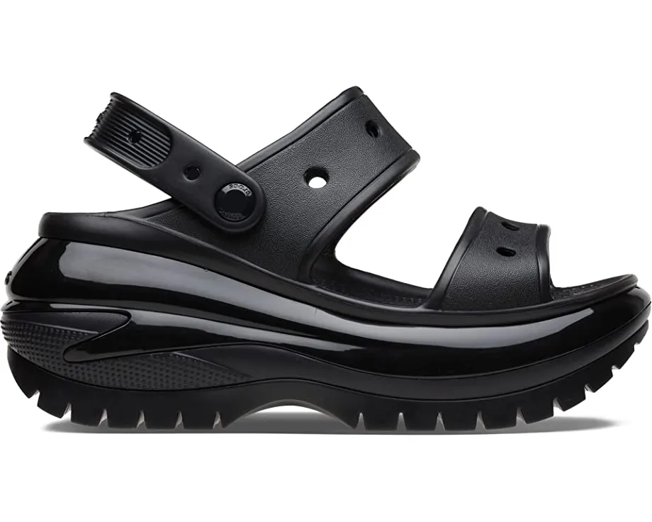 Classic Mega Crush Sandal Crocs heels, black