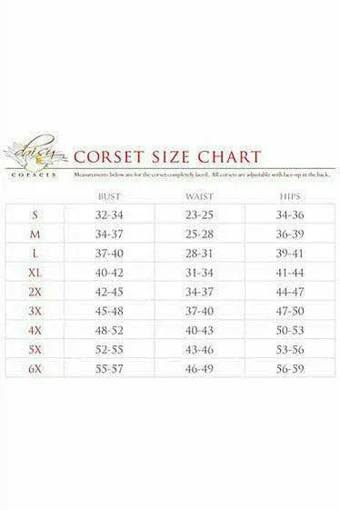 Daisy Corsets Top Drawer Black & Brown Steel Boned Underbust Corset