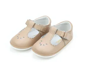Dottie Scalloped T-Strap Mary Jane, Latte (Baby)