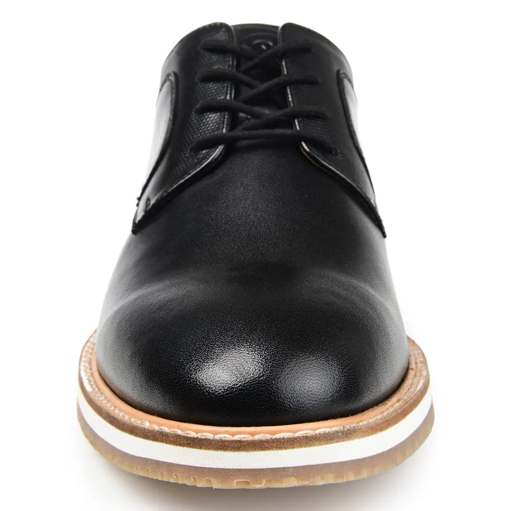 Glover Thomas & Vine Men's Plain Toe Oxford Shoes, Black