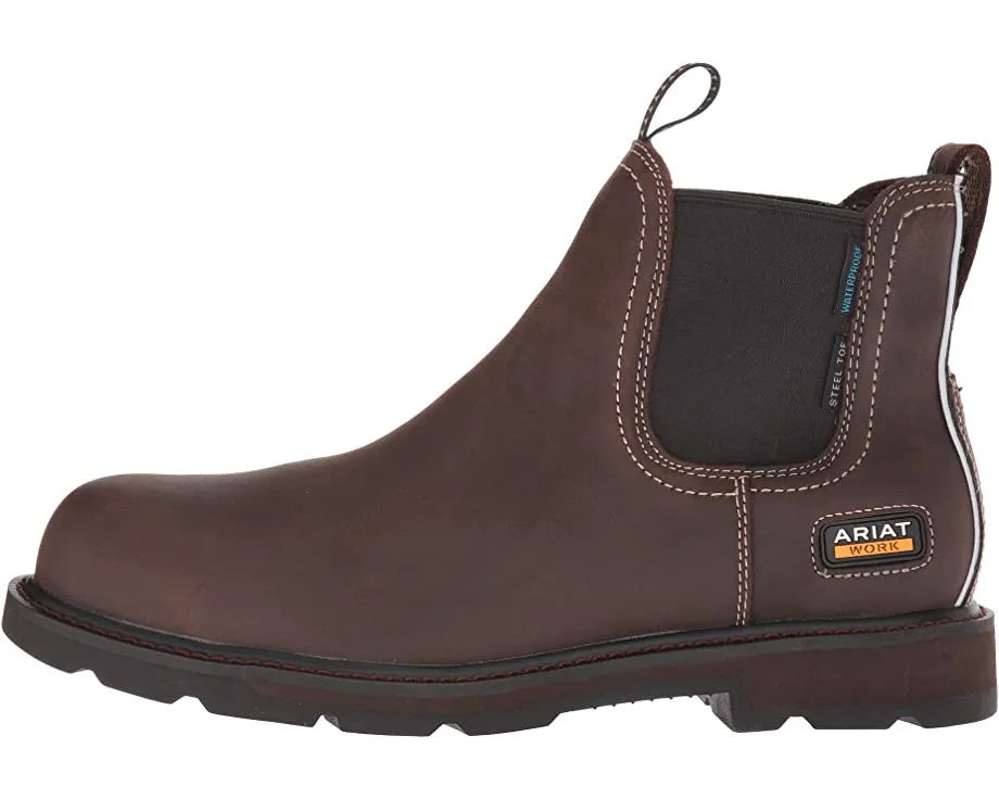 Groundbreaker Chelsea H2O Steel Toe Ariat boots, brown