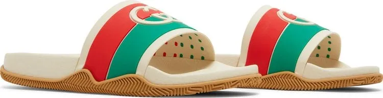 Gucci Slide Interlocking G Sandals - Orange Green