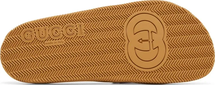 Gucci Slide Interlocking G Sandals - Orange Green