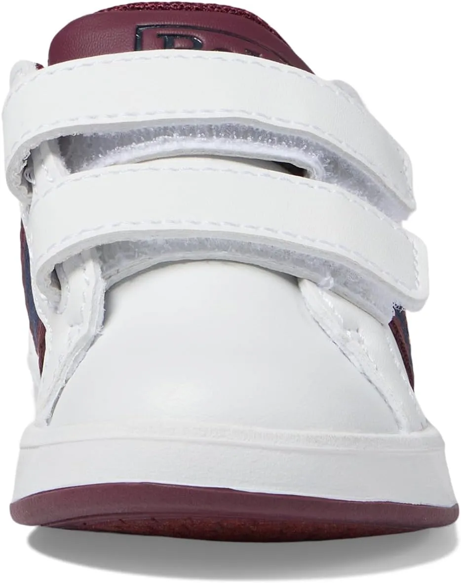 Heritage Court II Bear EZ Polo Ralph Lauren Sneakers, White/Wine
