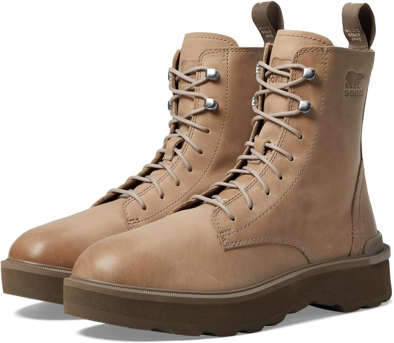 Hi-Line Lace SOREL Lace-Up Boots, Omega Taupe/Major