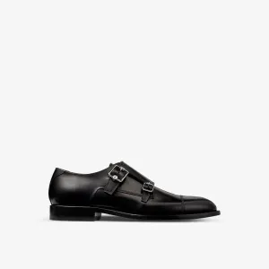 Jimmy Choo Leather Double Monks, Black