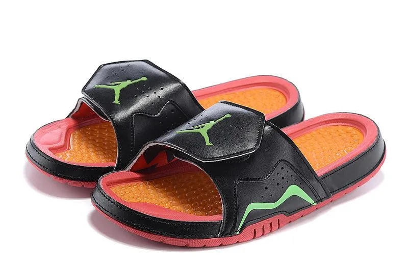 Jordan Hydro 7 Retro Slide Black Pink Orange Green