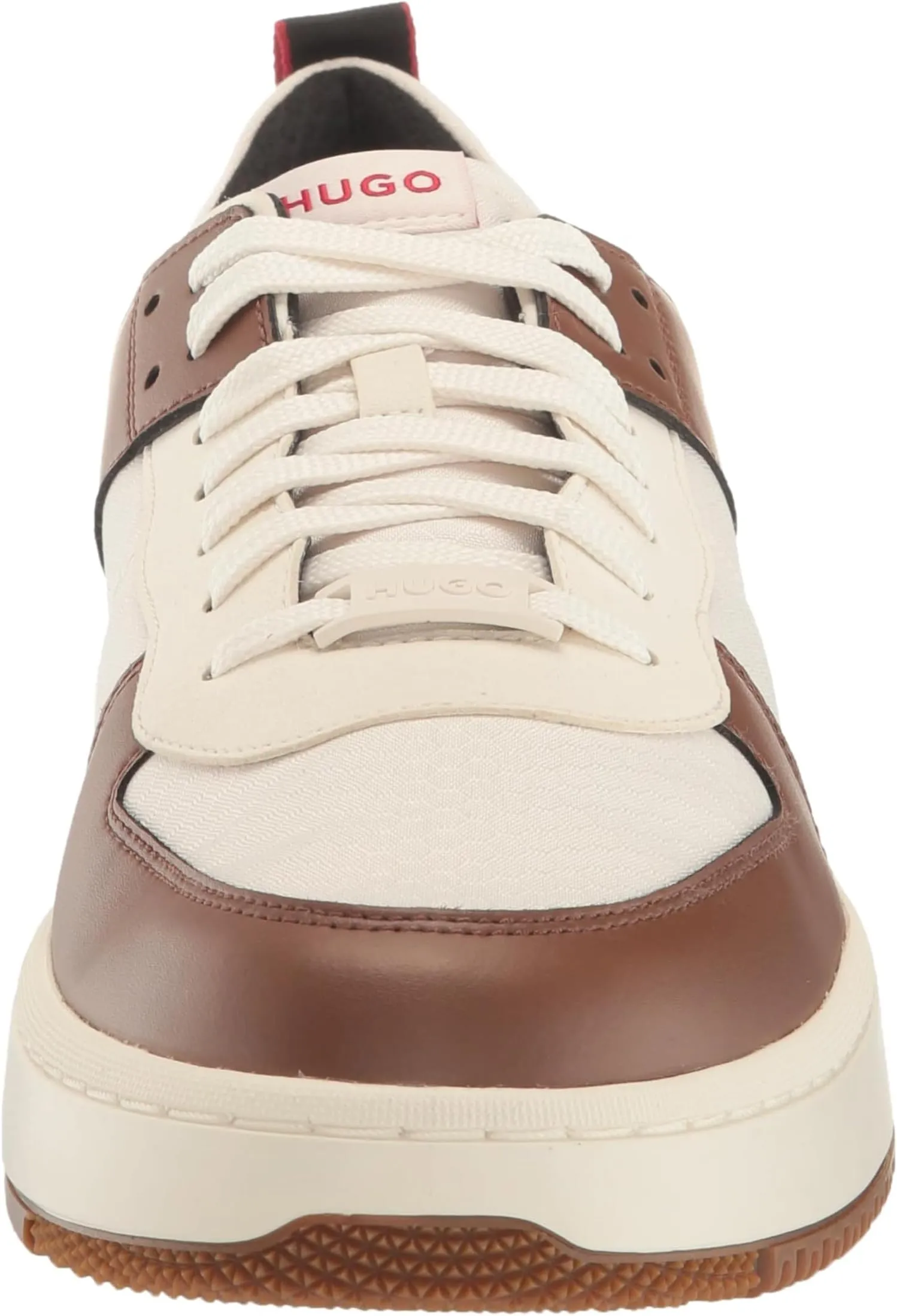 Kilian Mix Material Tennis Sneaker HUGO, Open Brown