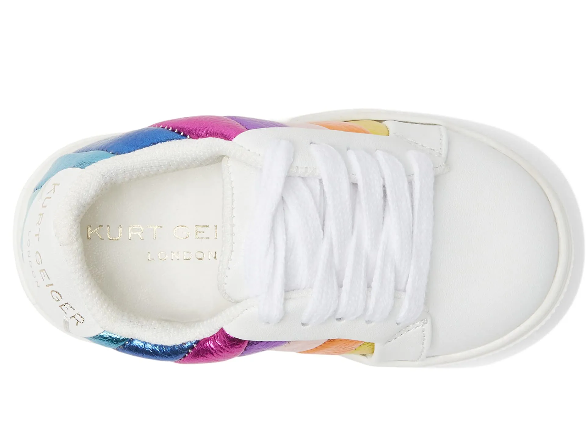 Kurt Geiger London Kids Mini Lane Stripe sneakers (Toddler), white
