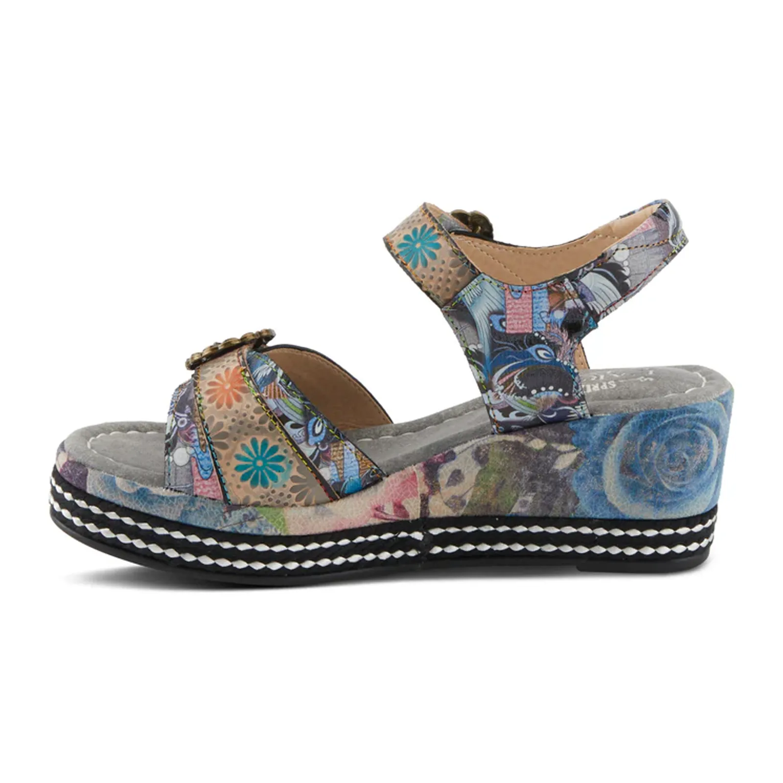 L'Artiste Flavour Wedge Sandal (Women) - Grey Multi