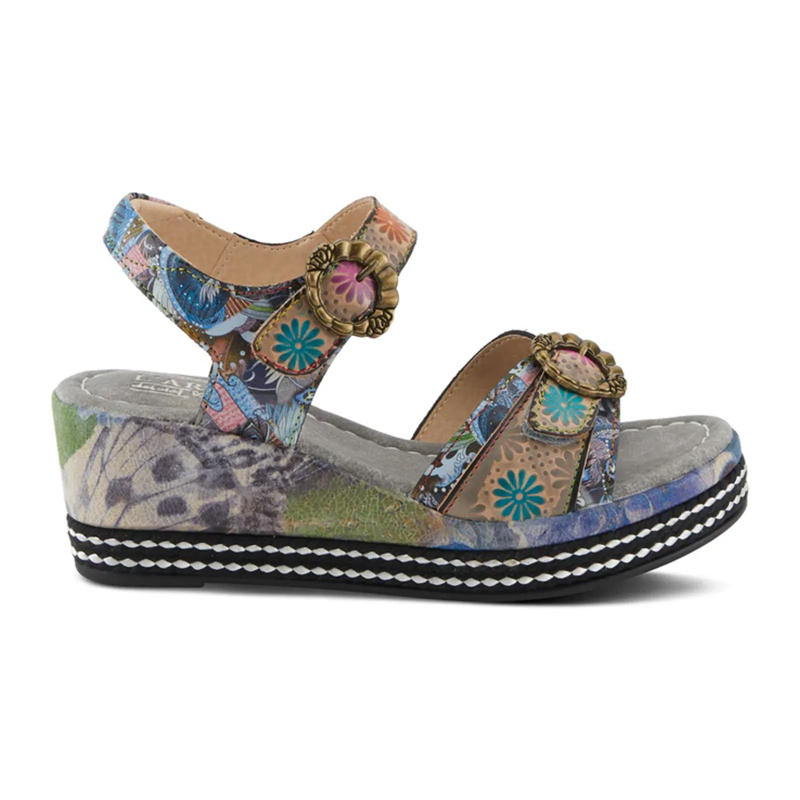 L'Artiste Flavour Wedge Sandal (Women) - Grey Multi