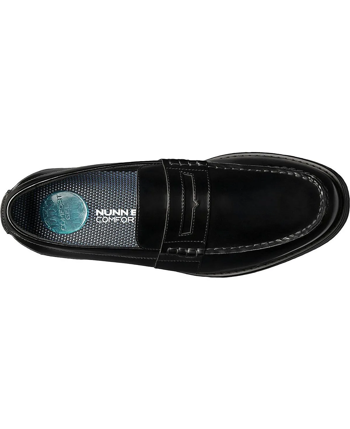 Lincoln Men's Penny Loafers moc toe Nunn Bush Black