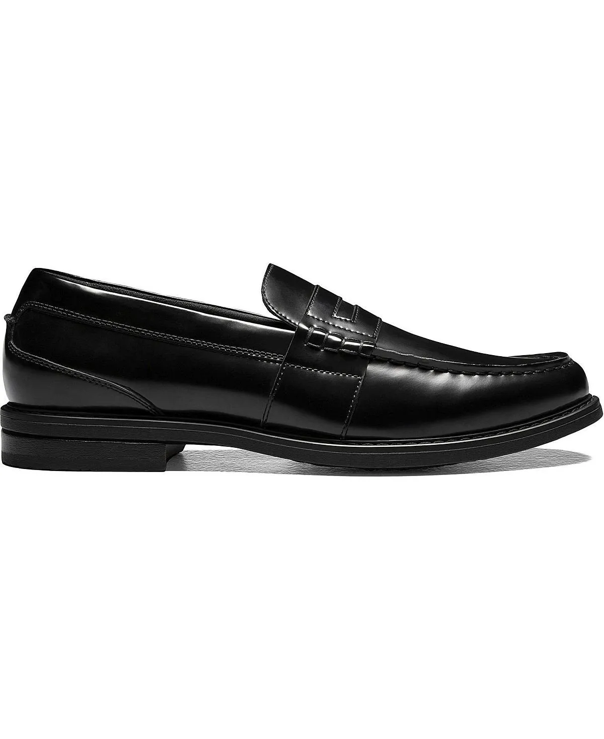 Lincoln Men's Penny Loafers moc toe Nunn Bush Black