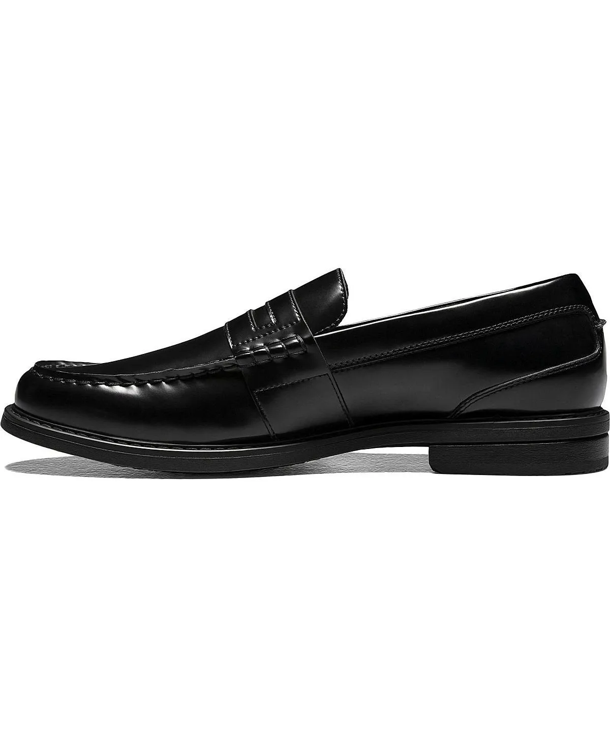 Lincoln Men's Penny Loafers moc toe Nunn Bush Black