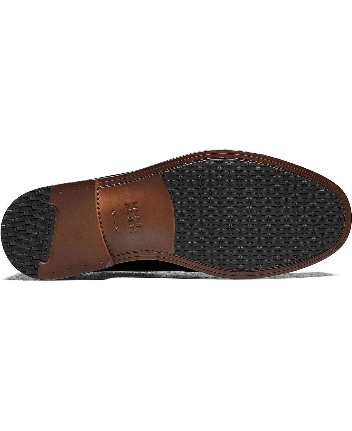Lincoln Men's Penny Loafers moc toe Nunn Bush Black