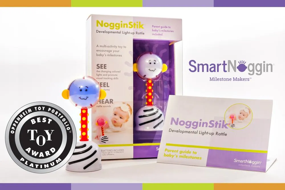 NogginStik Developmental Light-Up Rattle