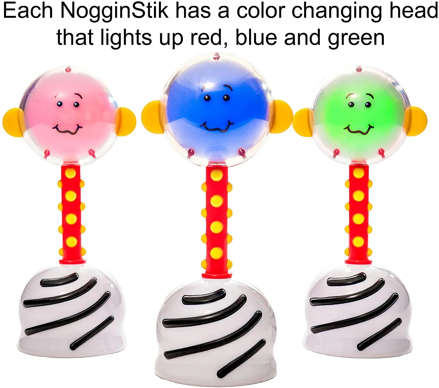 NogginStik Developmental Light-Up Rattle