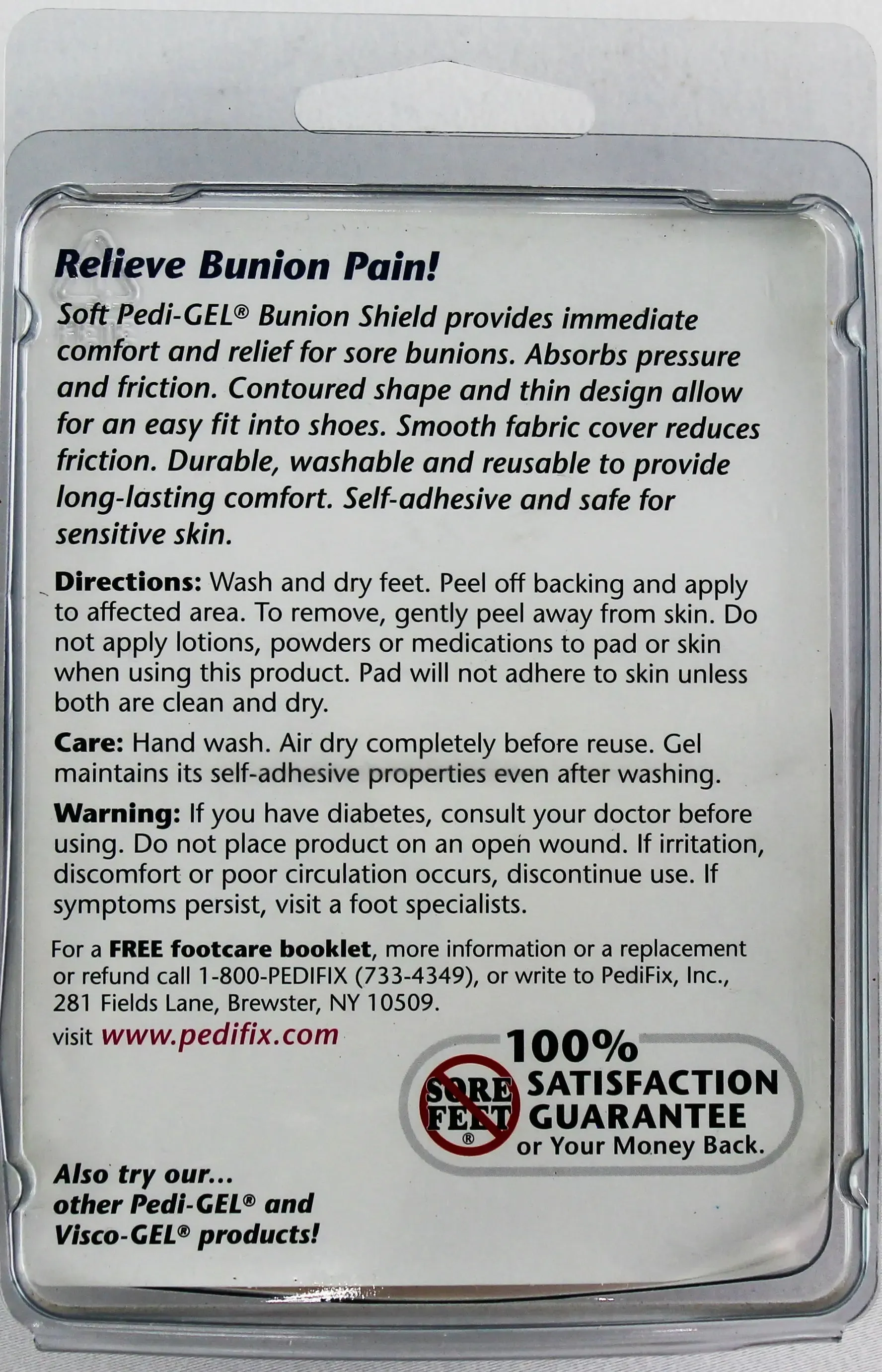 PediFix Pedi-GEL Bunion Shield – Reusable Cushion for Bunion Comfort