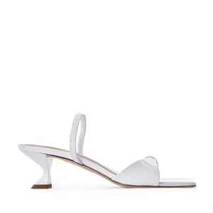 Sayuri White Patent Leather Sandals