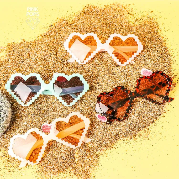 Trendy  Heart Kids Sunglasses