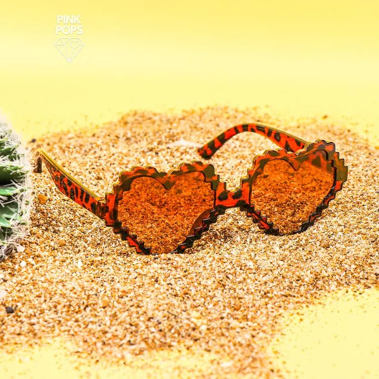 Trendy  Heart Kids Sunglasses