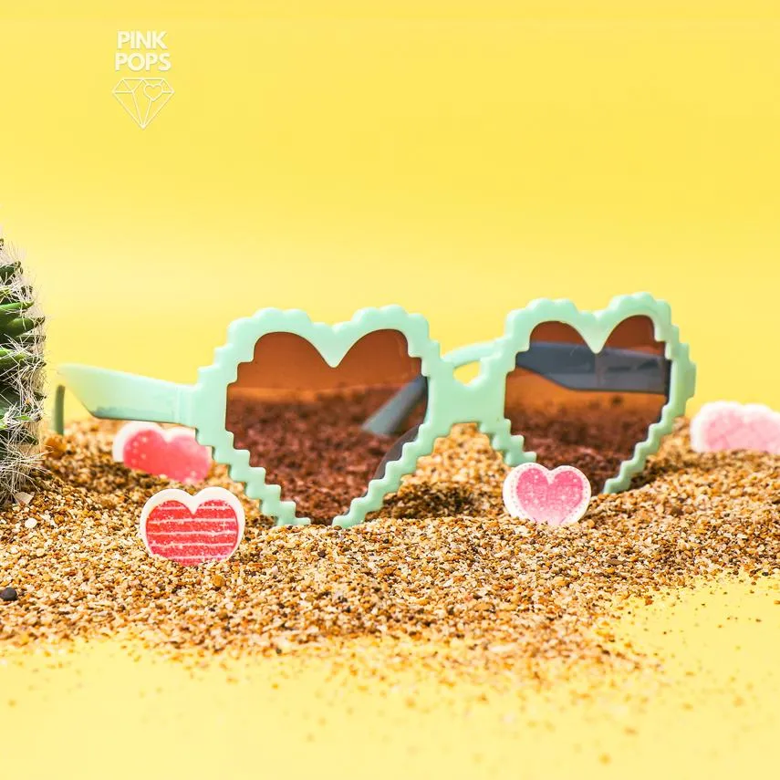 Trendy  Heart Kids Sunglasses