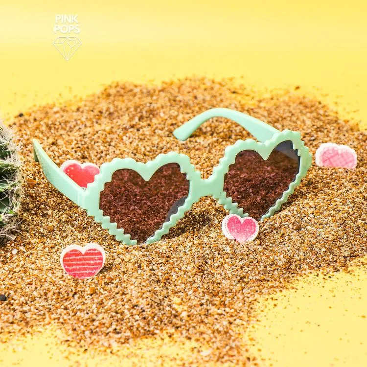 Trendy  Heart Kids Sunglasses