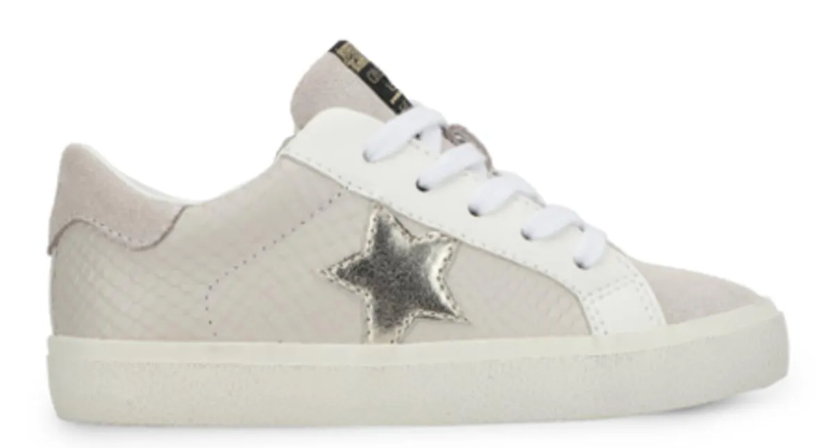 Vail - Gold Star White Laced Low Top Taupe