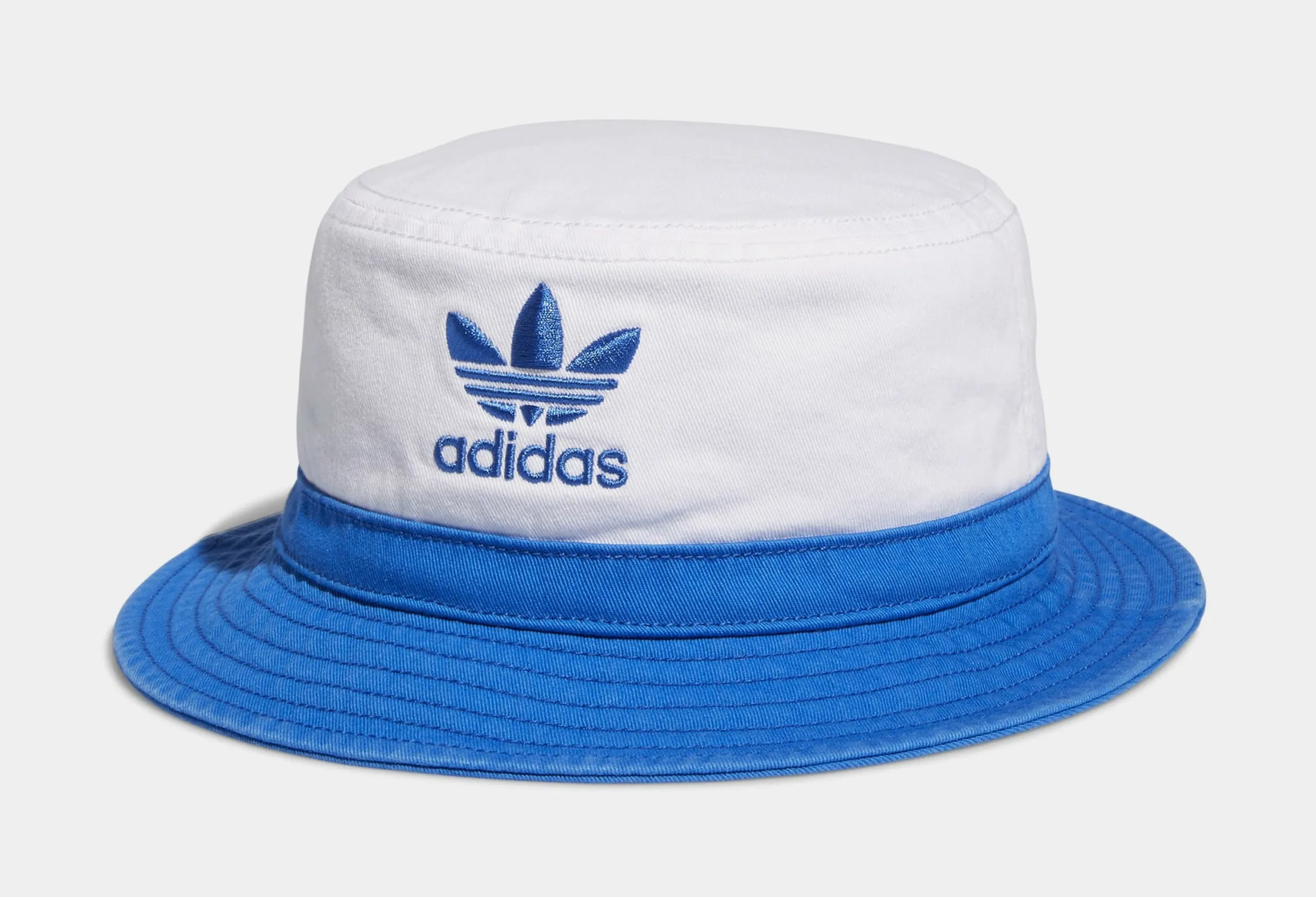 Washed Bucket Hat Mens Hat (Blue/White)