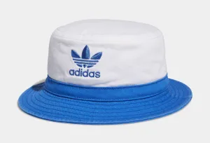 Washed Bucket Hat Mens Hat (Blue/White)